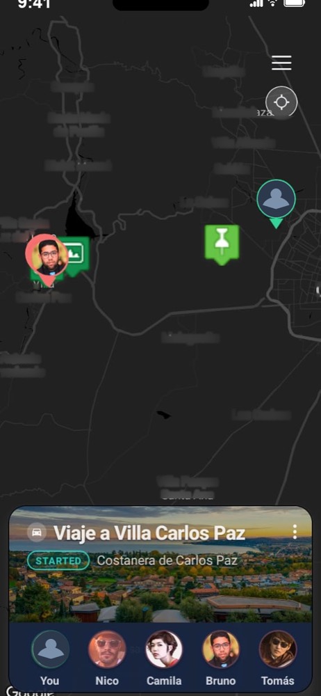 An event in progress on the map